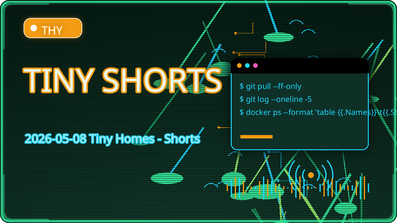 Thumbnail for 2026-05-08 Tiny Homes - Shorts